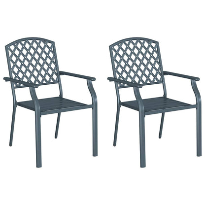 Chair 2 Pcs 56 X 65 X 89Cm Steel
