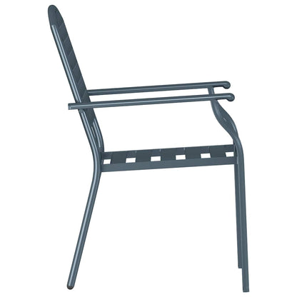 Chair 2 Pcs 56 X 65 X 89Cm Steel