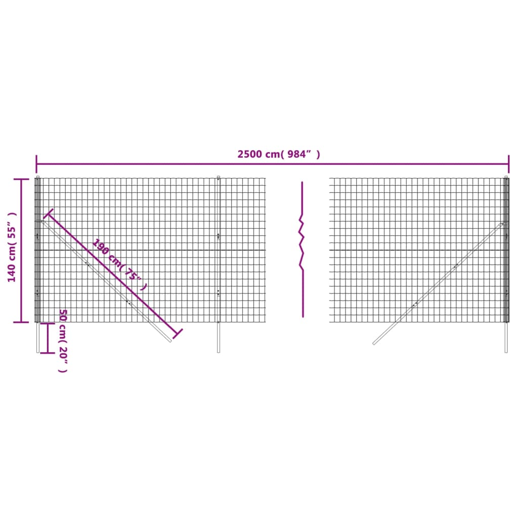 Wire Mesh Fence Galvanised Steel