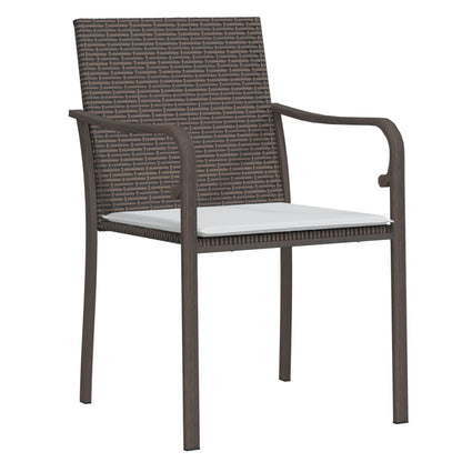 Garden Chairs With Cushions 2 Pcs 56X59X84 Cm Poly Rattan