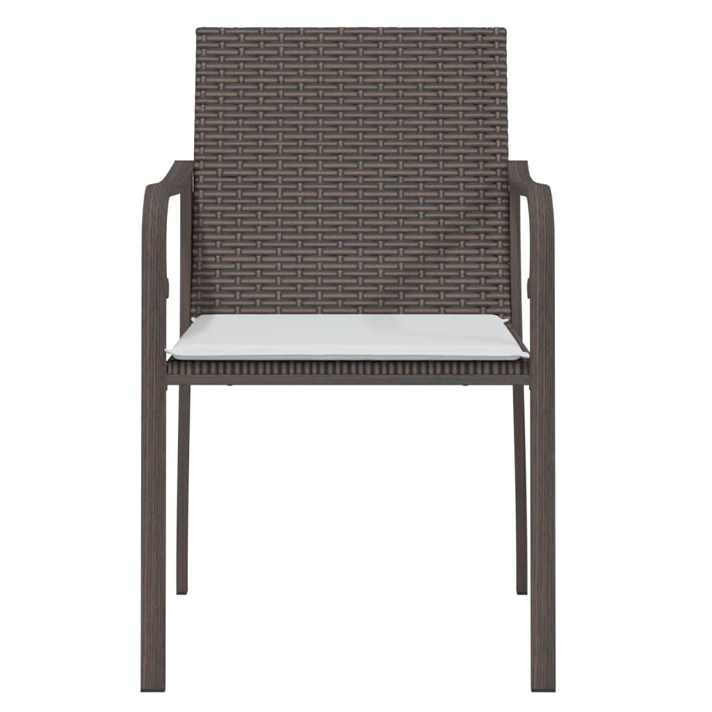 Garden Chairs With Cushions 2 Pcs 56X59X84 Cm Poly Rattan