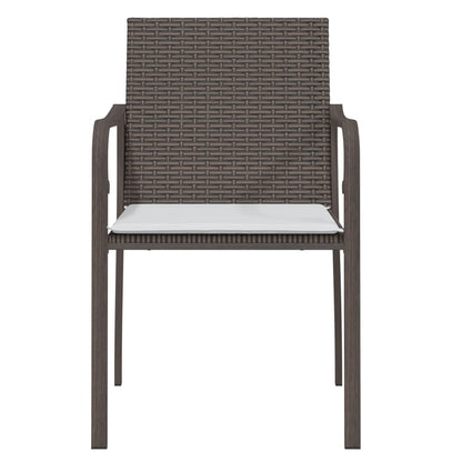 Garden Chairs With Cushions 2 Pcs 56X59X84 Cm Poly Rattan