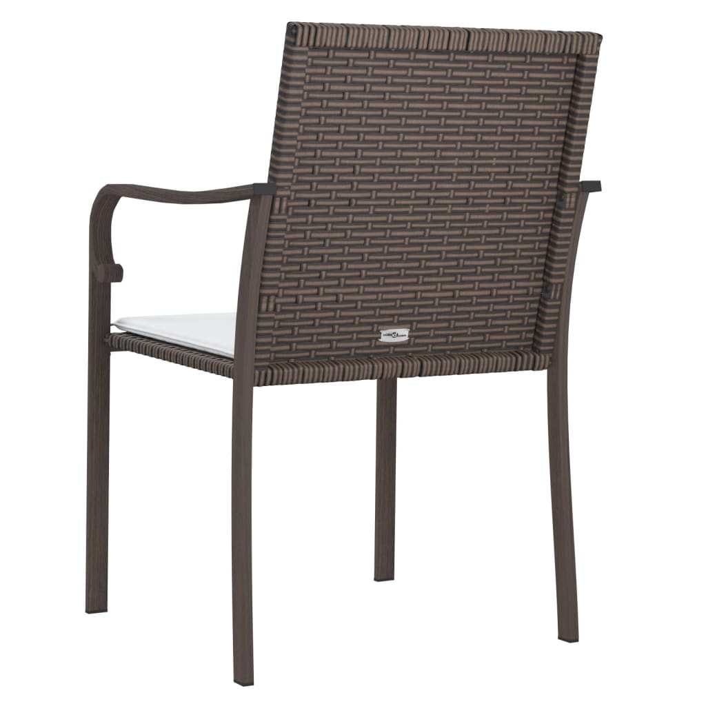 Garden Chairs With Cushions 2 Pcs 56X59X84 Cm Poly Rattan