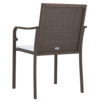 Garden Chairs With Cushions 2 Pcs 56X59X84 Cm Poly Rattan