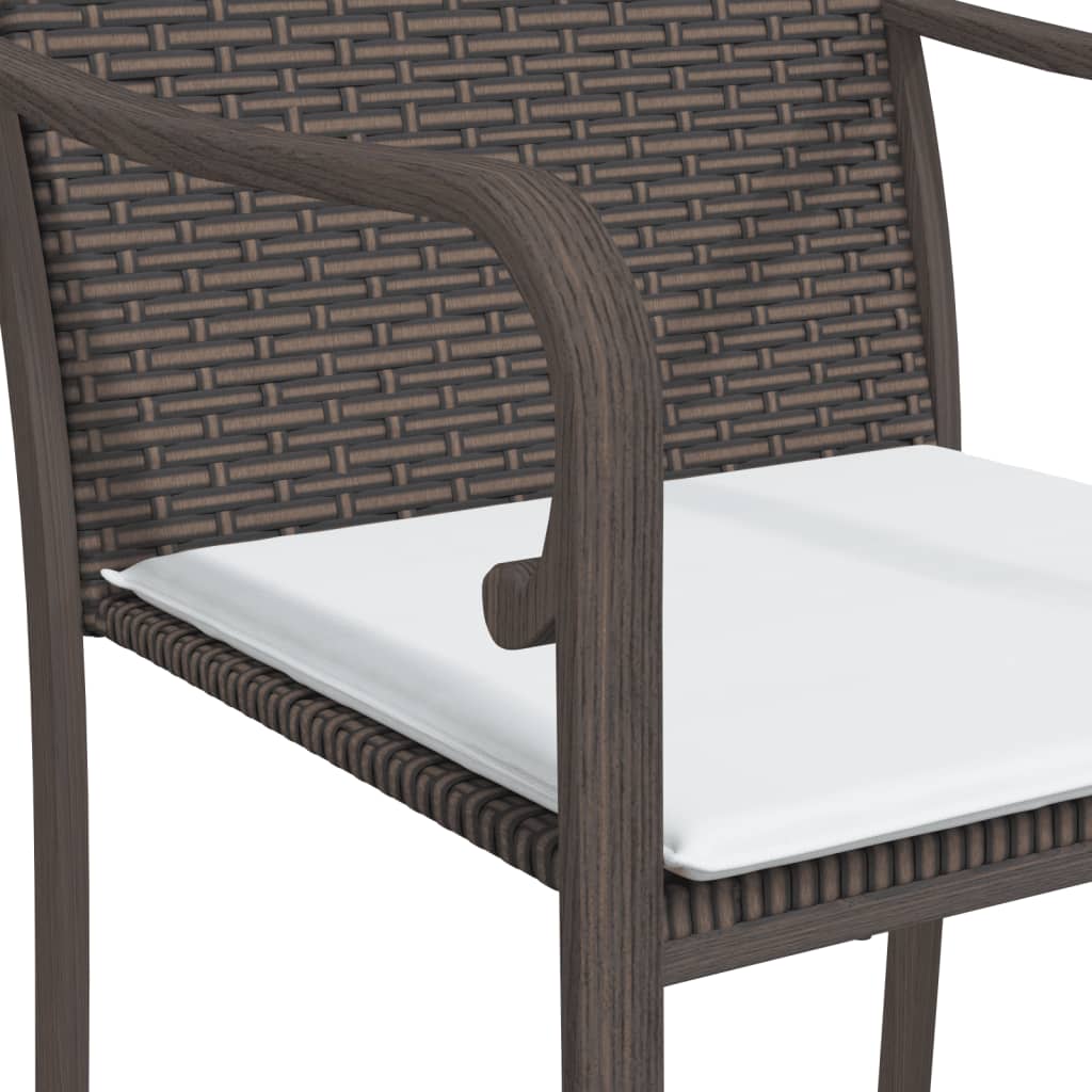 Garden Chairs With Cushions 2 Pcs 56X59X84 Cm Poly Rattan