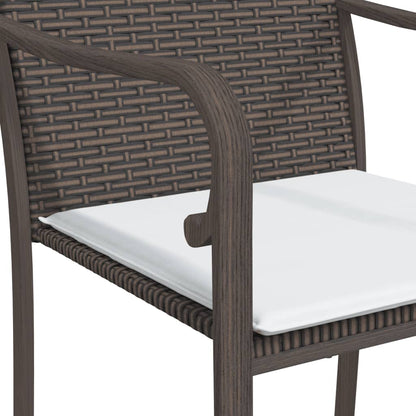 Garden Chairs With Cushions 2 Pcs 56X59X84 Cm Poly Rattan