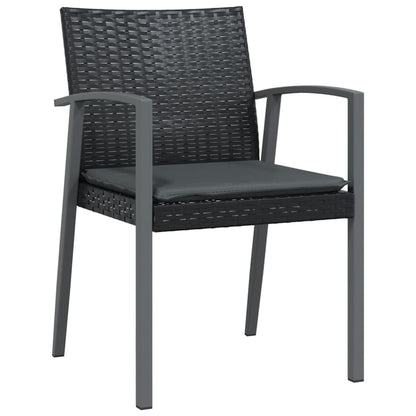 Garden Chairs With Cushions 2 Pcs 56.5X57X83 Cm Poly Rattan