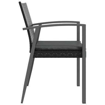 Garden Chairs With Cushions 2 Pcs 56.5X57X83 Cm Poly Rattan