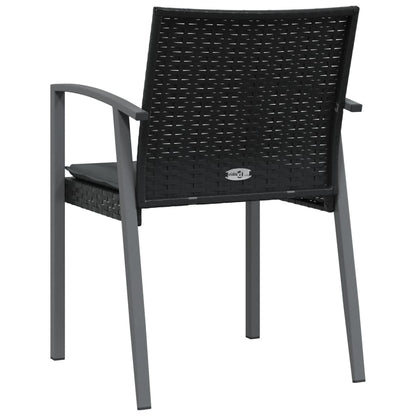 Garden Chairs With Cushions 2 Pcs 56.5X57X83 Cm Poly Rattan