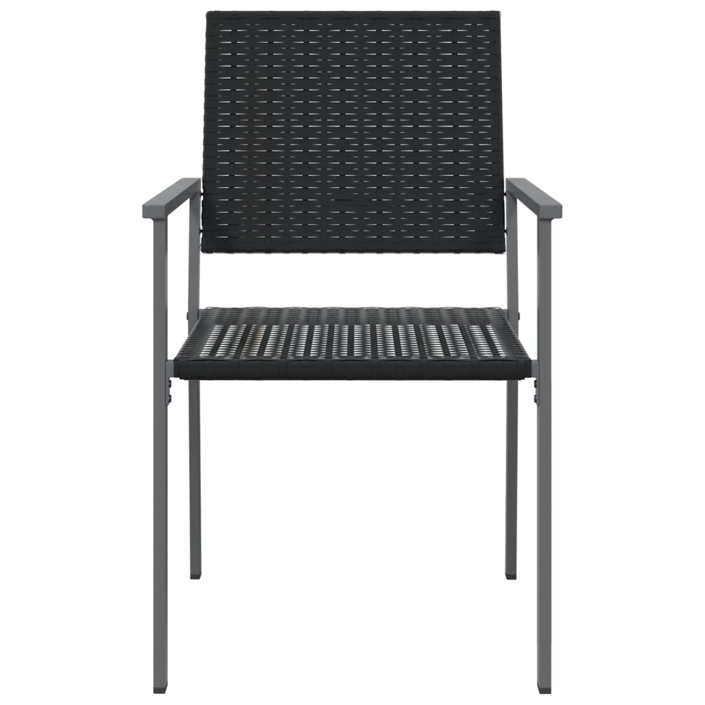 Garden Chairs 2 Pcs Black 54X62.5X89 Cm Poly Rattan