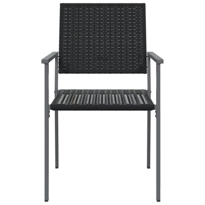 Garden Chairs 2 Pcs Black 54X62.5X89 Cm Poly Rattan
