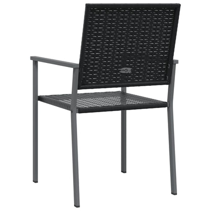 Garden Chairs 2 Pcs Black 54X62.5X89 Cm Poly Rattan