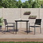 Garden Chairs 2 Pcs Black 54X62.5X89 Cm Poly Rattan