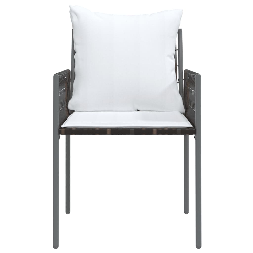 Garden Chairs With Cushions 2 Pcs 54X61X83 Cm Poly Rattan