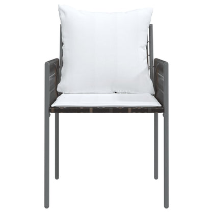 Garden Chairs With Cushions 2 Pcs 54X61X83 Cm Poly Rattan