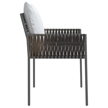 Garden Chairs With Cushions 2 Pcs 54X61X83 Cm Poly Rattan