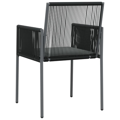 Garden Chairs With Cushions 2 Pcs Black 54X60.5X83.5 Cm Poly Rattan
