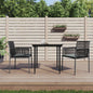 Garden Chairs With Cushions 2 Pcs Black 54X60.5X83.5 Cm Poly Rattan