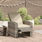 Garden Reclining Chair With Cushions Poly Rattan