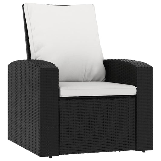 Garden Reclining Chair With Cushions Poly Rattan