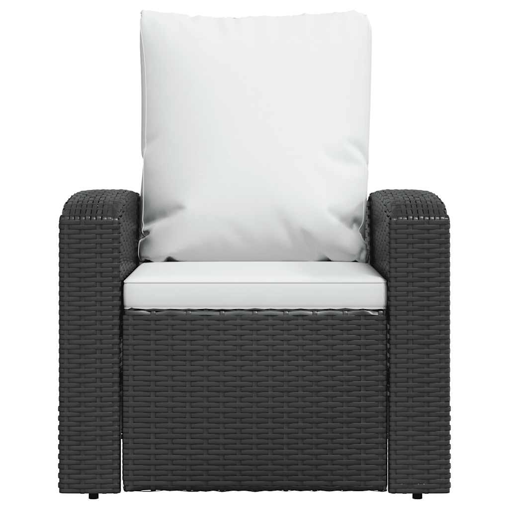 Garden Reclining Chair With Cushions Poly Rattan
