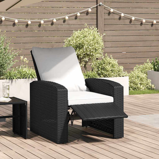 Garden Reclining Chair With Cushions Poly Rattan
