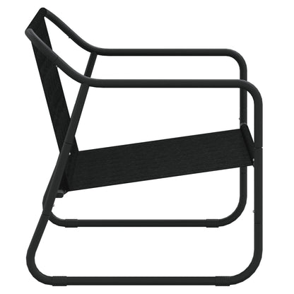 2-Seater Garden Bench With Cushion Anthracite Steel