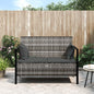 2-Seater Garden Bench With Cushions Poly Rattan