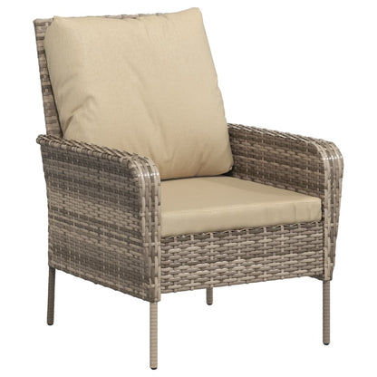Garden Chair With Footstool Poly Rattan