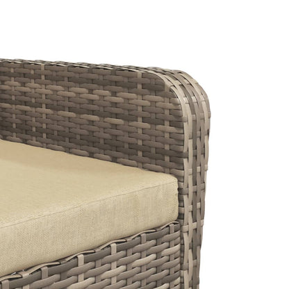 Garden Chair With Footstool Poly Rattan
