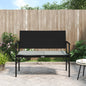 2-Seater Garden Bench With Cushion Poly Rattan