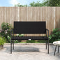 2-Seater Garden Bench With Cushion Poly Rattan