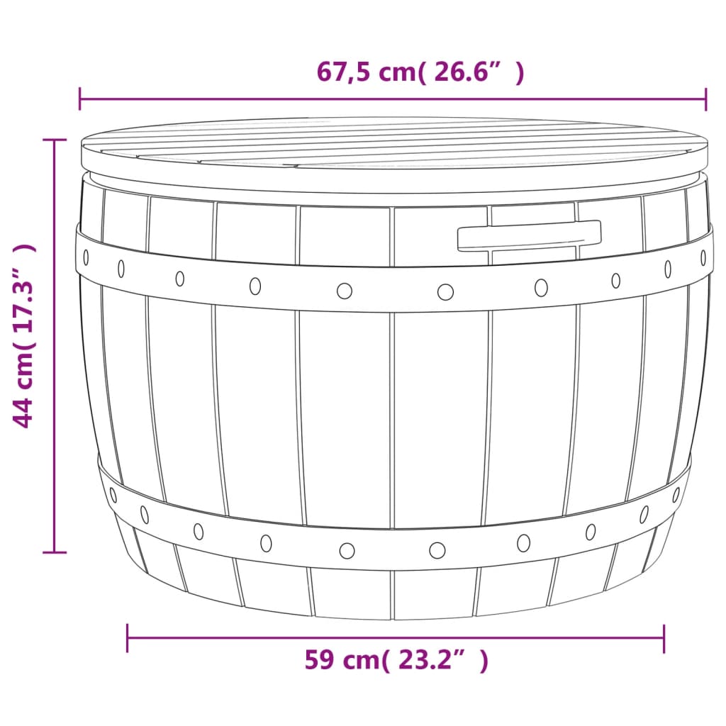 3-In-1 Garden Storage Box Polypropylene