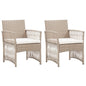 Garden Armchairs With Cushions 2 Pcs Poly Rattan