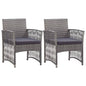 Garden Armchairs With Cushions 2 Pcs Poly Rattan