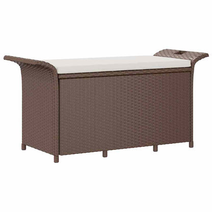 Garden Bench With Cushion Poly Rattan