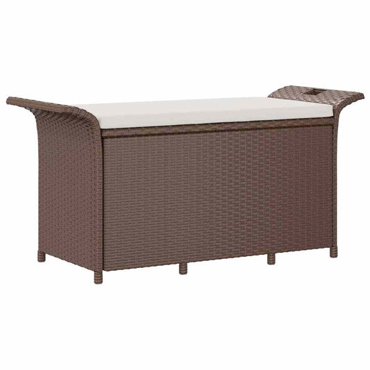 Garden Bench With Cushion Poly Rattan
