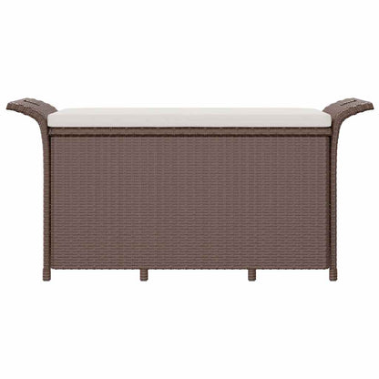 Garden Bench With Cushion Poly Rattan
