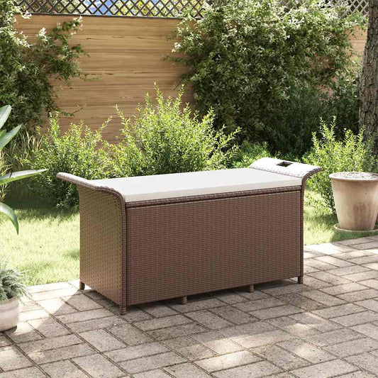 Garden Bench With Cushion Poly Rattan