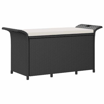 Garden Bench With Cushion Poly Rattan