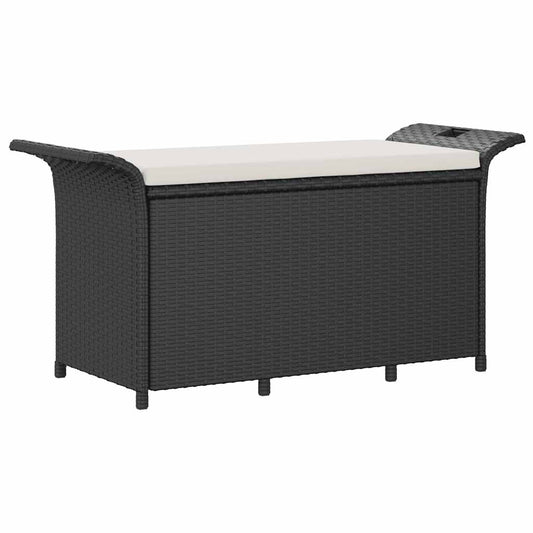 Garden Bench With Cushion Poly Rattan
