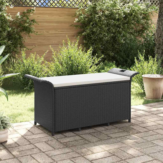 Garden Bench With Cushion Poly Rattan