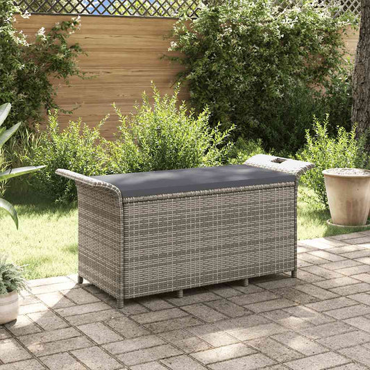 Garden Bench With Cushion Poly Rattan