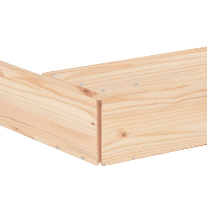 Sandbox With Seats Octagon Solid Wood Pine