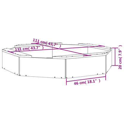 Sandbox With Seats Octagon Solid Wood Pine