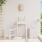 Garden Stools 2 Pcs White Solid Wood Pine