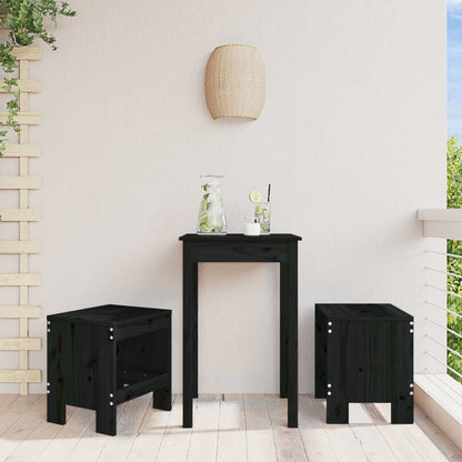 Garden Stools 2 Pcs White Solid Wood Pine