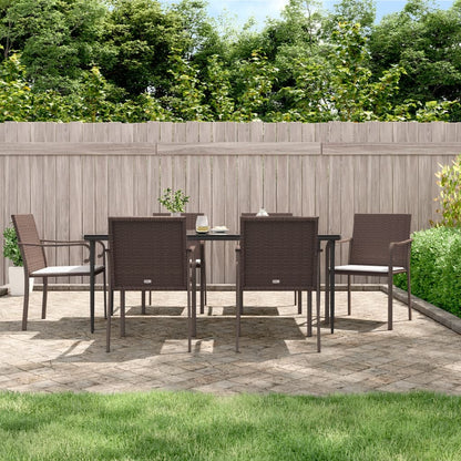 Garden Chairs With Cushions 2 Pcs 56X59X84 Cm Poly Rattan