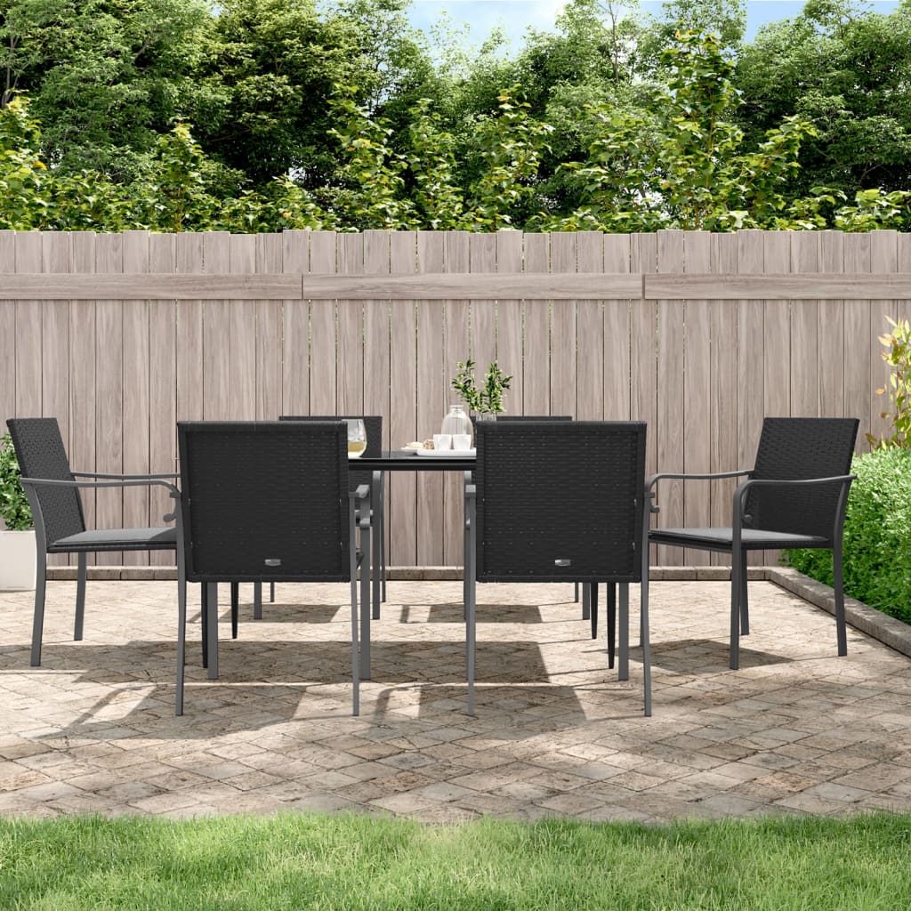 Garden Chairs With Cushions 2 Pcs 56X59X84 Cm Poly Rattan