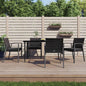 Garden Chairs With Cushions 2 Pcs 56.5X57X83 Cm Poly Rattan